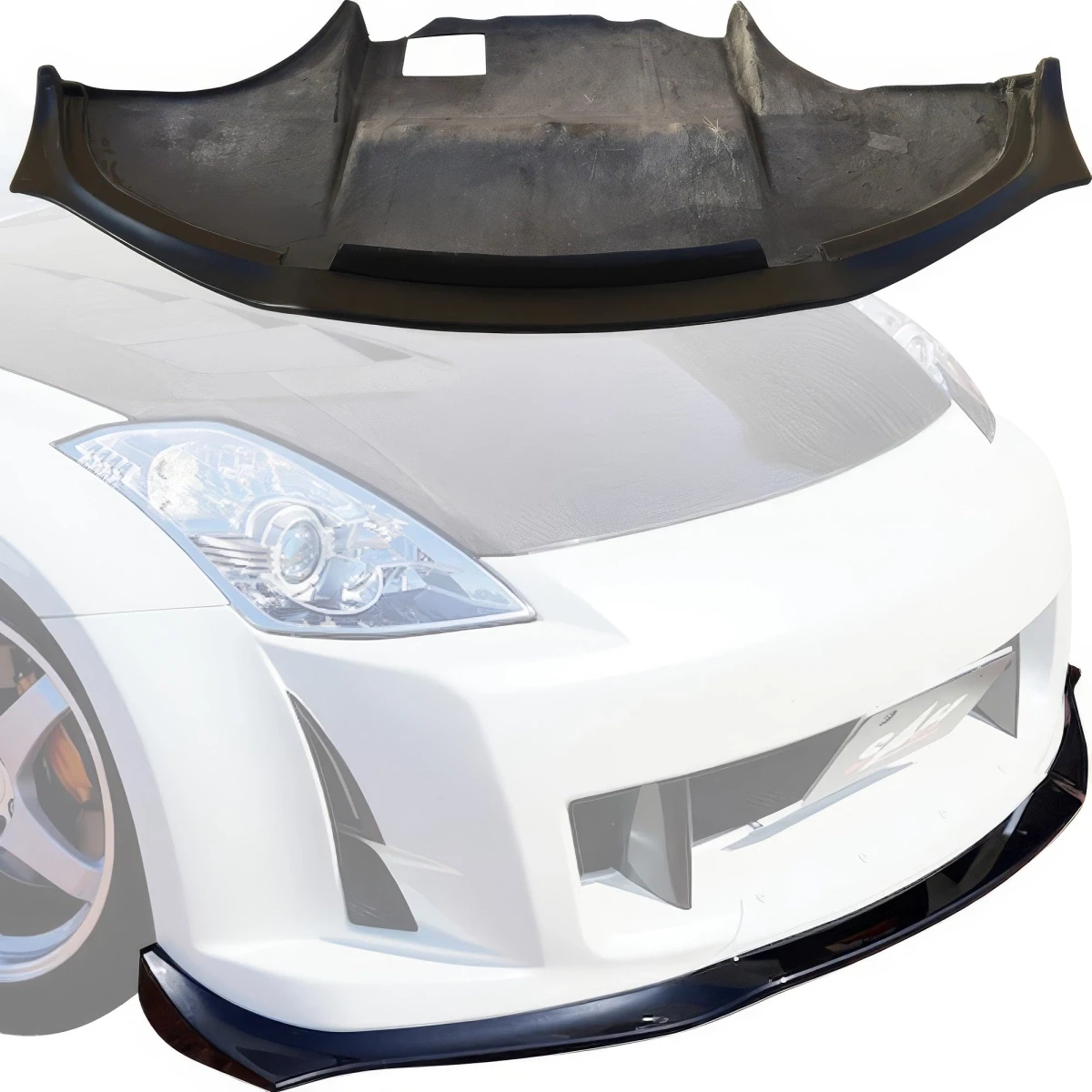 FRP AMU Front Bumper Diffuser > Nissan 350Z (Z33) 2003-2008 - 100079