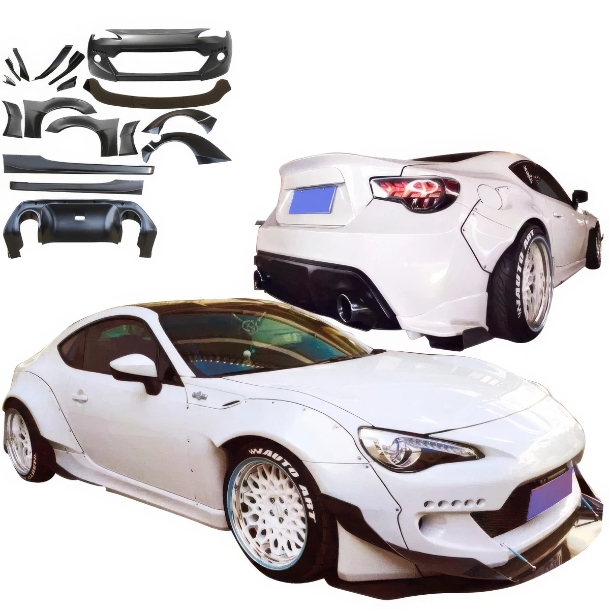 VSaero FRP TKYO v2 Wide Body Kit 19pc for Scion FR-S ZN6 2013-2016