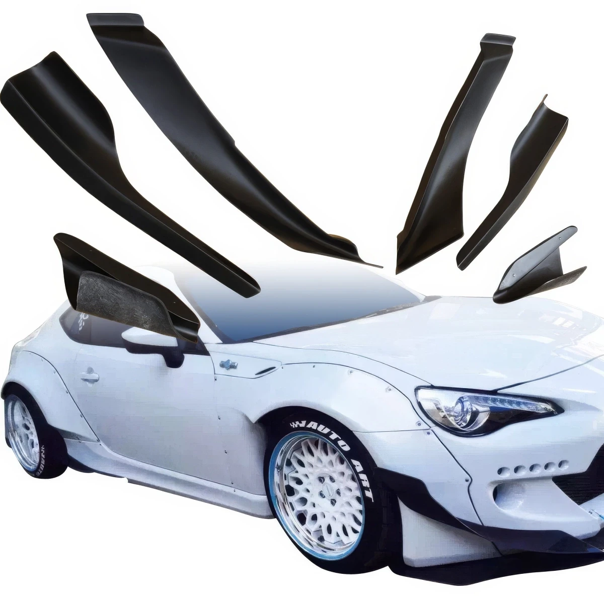 FRP TKYO v2 Wide Body Front Canards 6pc > Subaru BRZ (ZN6) 2013-2021 - 108546