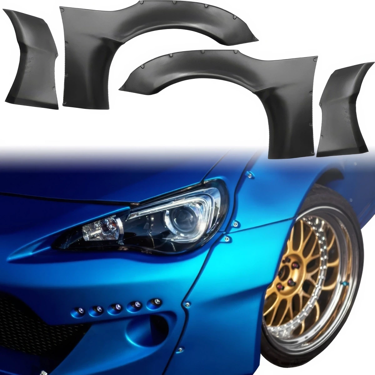 FRP TKYO v2 Wide Body Fender Flares (front) 4pc 45mm > Subaru BRZ (ZN6) 2013-2021 - 108547