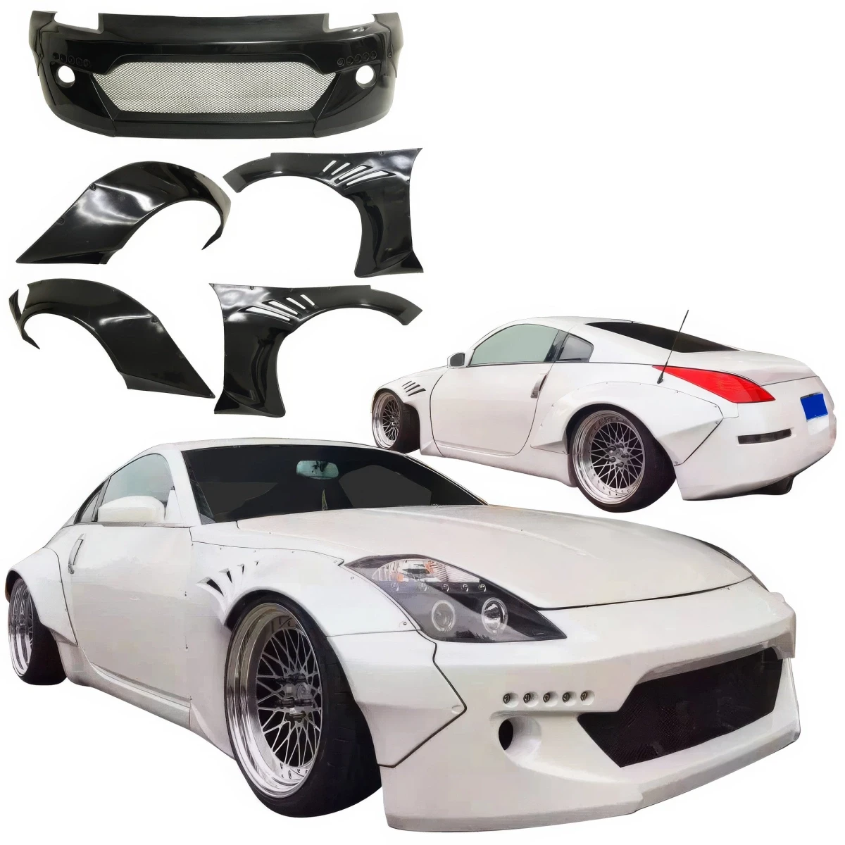 FRP TKYO Wide Body Kit 5pc > Nissan 350Z (Z33) 2003-2008 - 108555