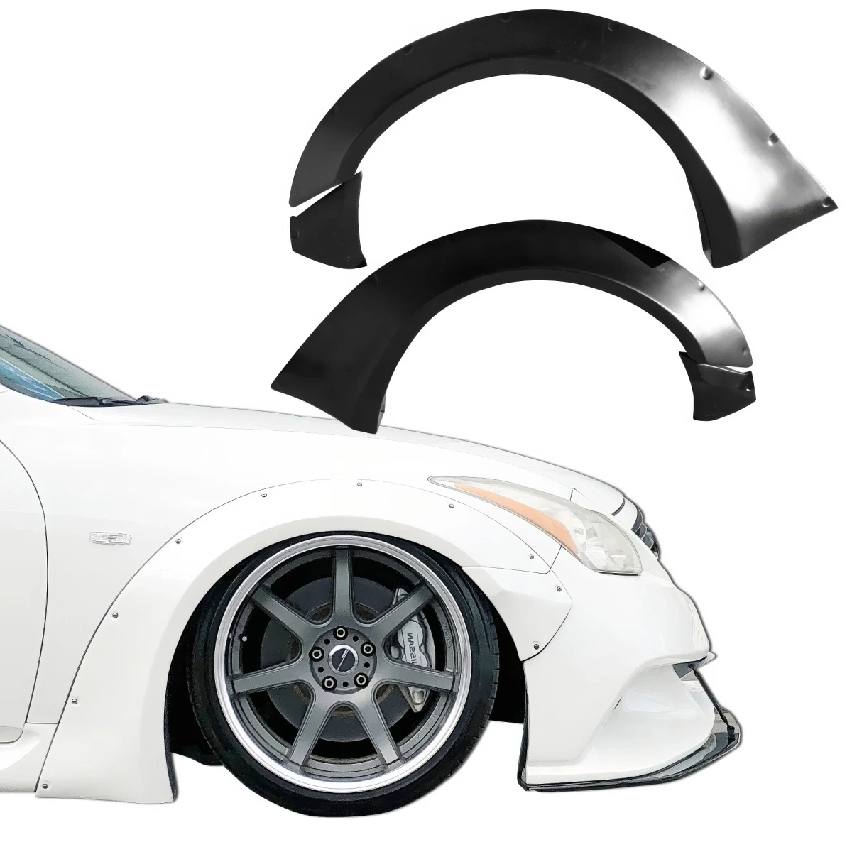 FRP LBPE Wide Body Fender Flares (front) 4pc > Infiniti G37 Coupe 2008-2015 > 2dr Coupe - 108573