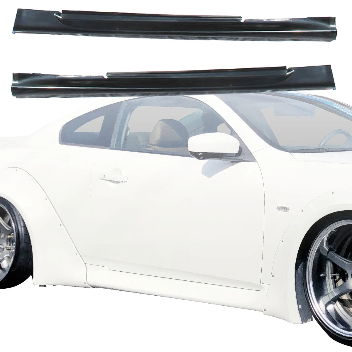 VSaero FRP LBPE Wide Body Side Skirts for Infiniti G37 Coupe 2008-2015