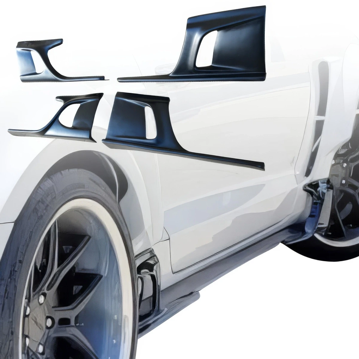 FRP KTOT Side Skirt Lower Splitters > Ford Mustang 2015-2020 - 108591