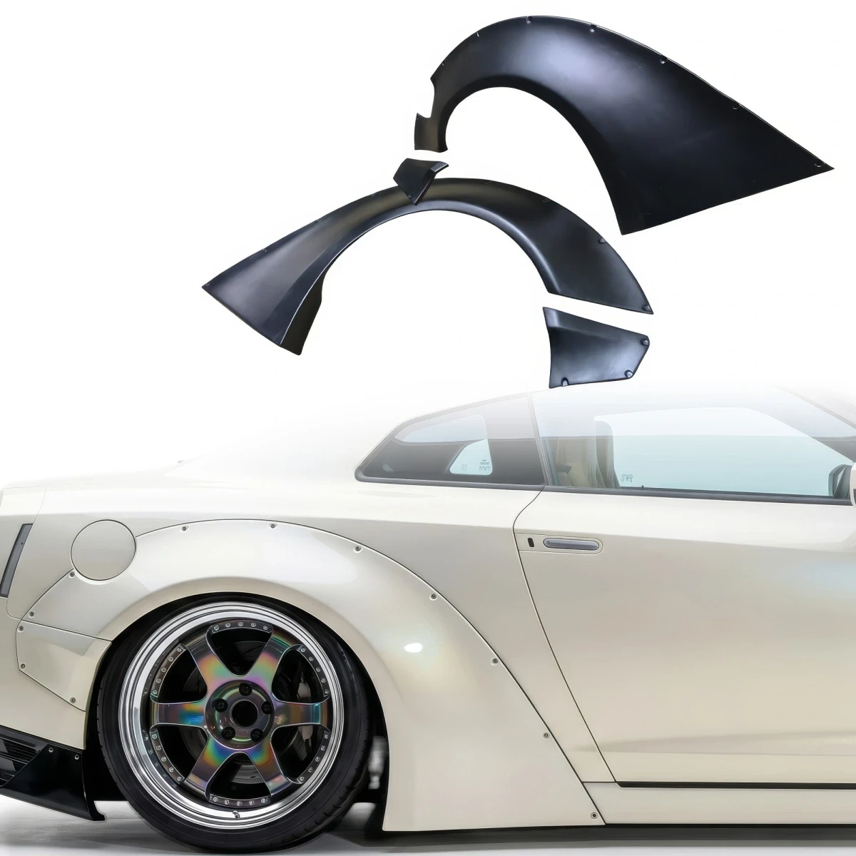 FRP LBPE v1 Wide Body Fender Flares (rear) 4pc > Nissan GT-R GTR (R35) 2009-2017 - 108684