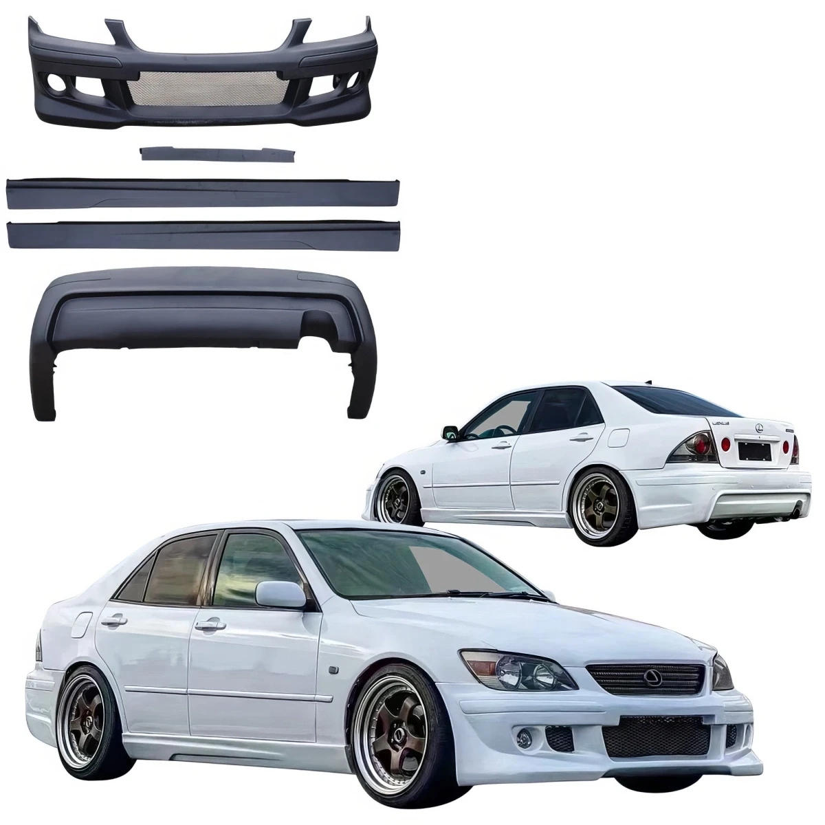 FRP HKES Body Kit 4pc > Lexus IS300 SXE10 2000-2005 - 108697