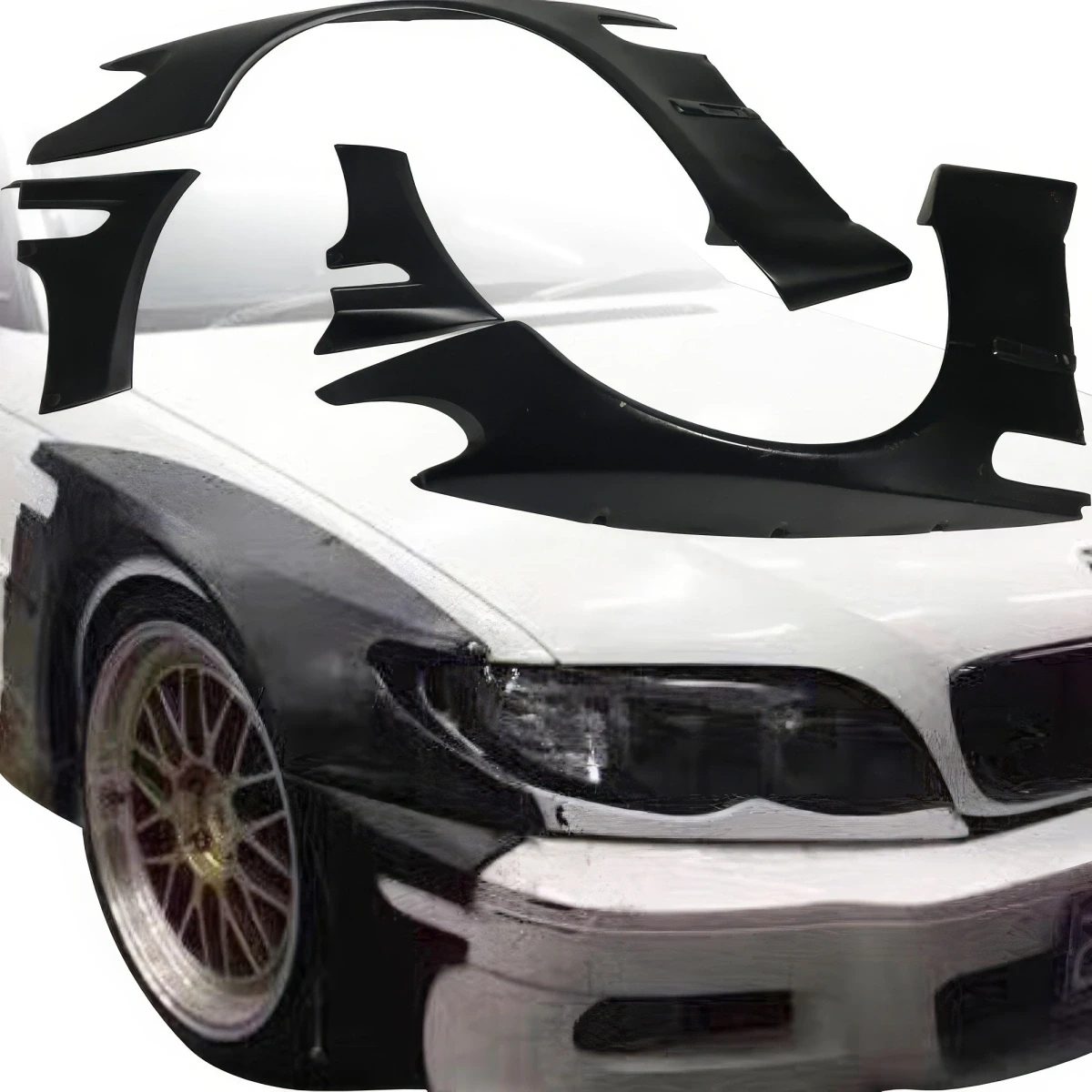 VSaero FRP TKYO V2 Wide Body Fender Flares for BMW 3-Series (2002-2005)