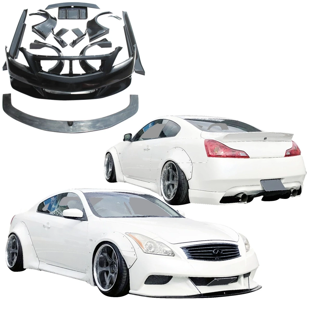 FRP LBPE Wide Body Kit w Wing > Infiniti G37 Coupe 2008-2015 > 2dr Coupe - 108727