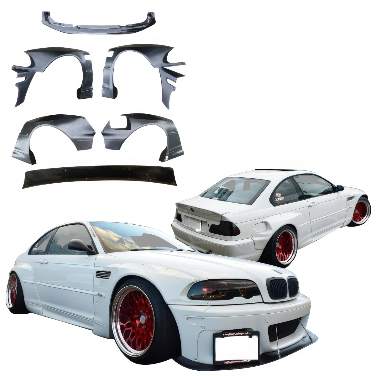 FRP TKYO Wide Body Kit 8pc > BMW M3 (E46) 2002-2005 > 2dr Coupe - 108741