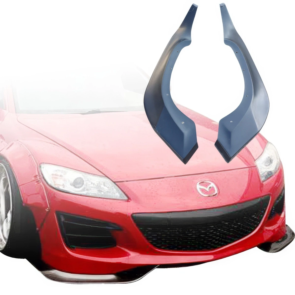 FRP TKYO Wide Body Front Lip Add-ons 2pc > Mazda RX-8 (SE3P) 2009-2011 - 108947