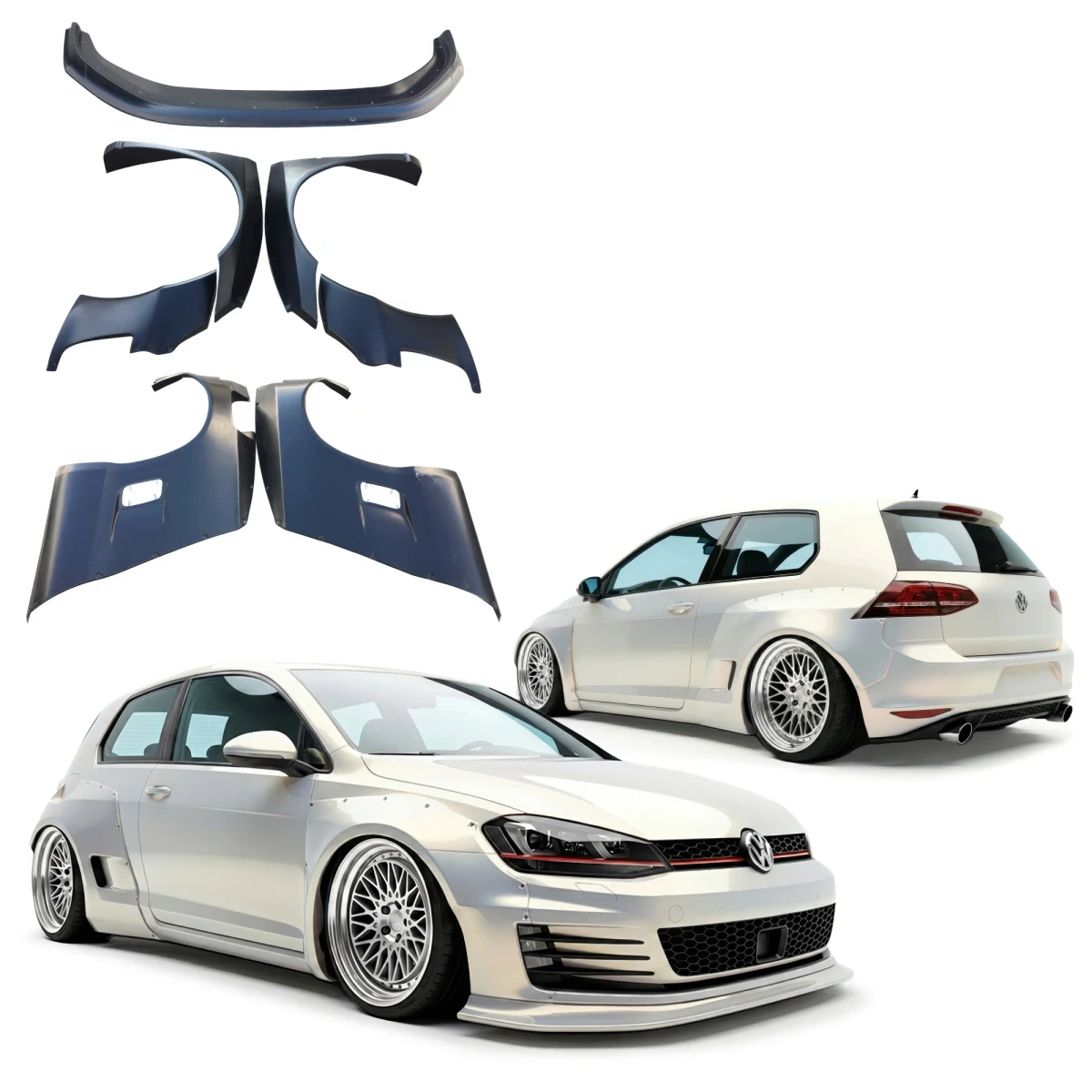 FRP TKYO Wide Body Kit 7pc > Volkswagen Golf MK7 2015-2018 > 2dr - 108968