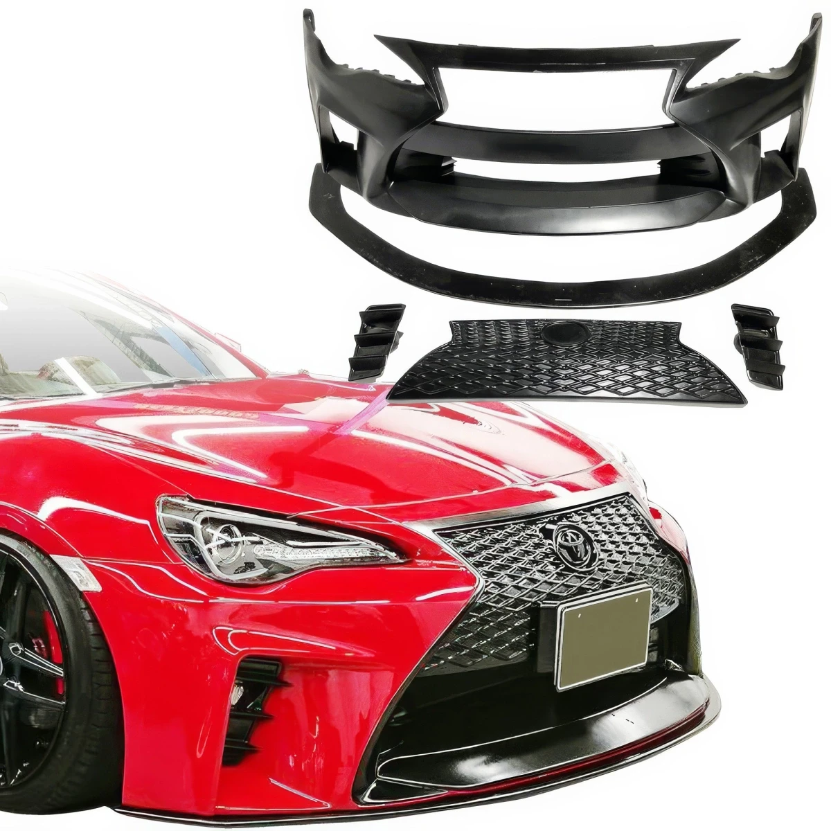 FRP AG GT-F Front Bumper w Grille 5pc > Subaru BRZ 2013-2021 - 109040