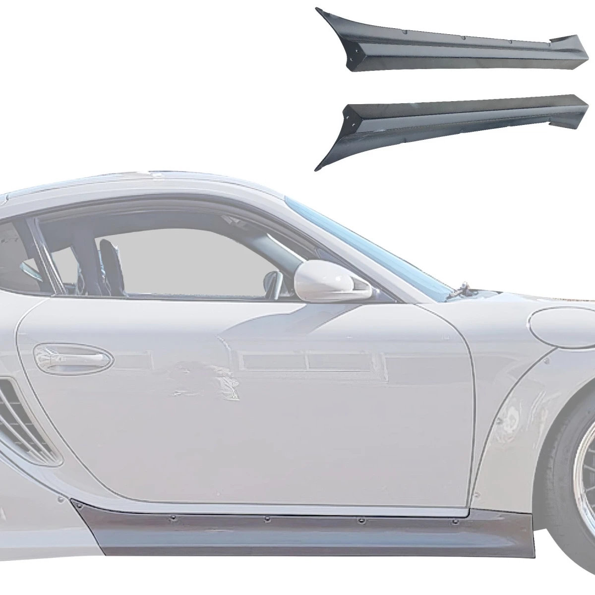 FRP TKYO v2 Wide Body Side Skirts > Porsche Cayman (987) 2006-2008 - 109077