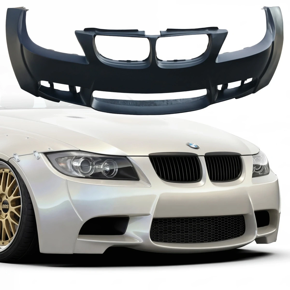 FRP TKYO Wide Body Front Bumper > BMW 328i 335i (E90) 2009-2011 > 4dr - 109095