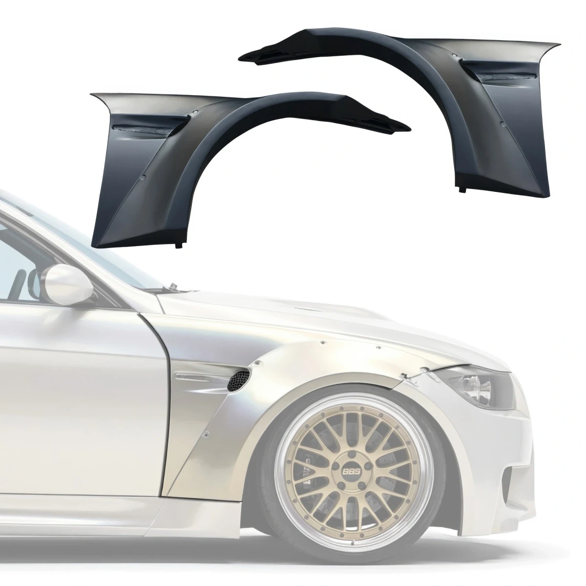 FRP TKYO Wide Body Fenders (front) > BMW 328i 335i (E90) 2009-2011 > 4dr - 109096