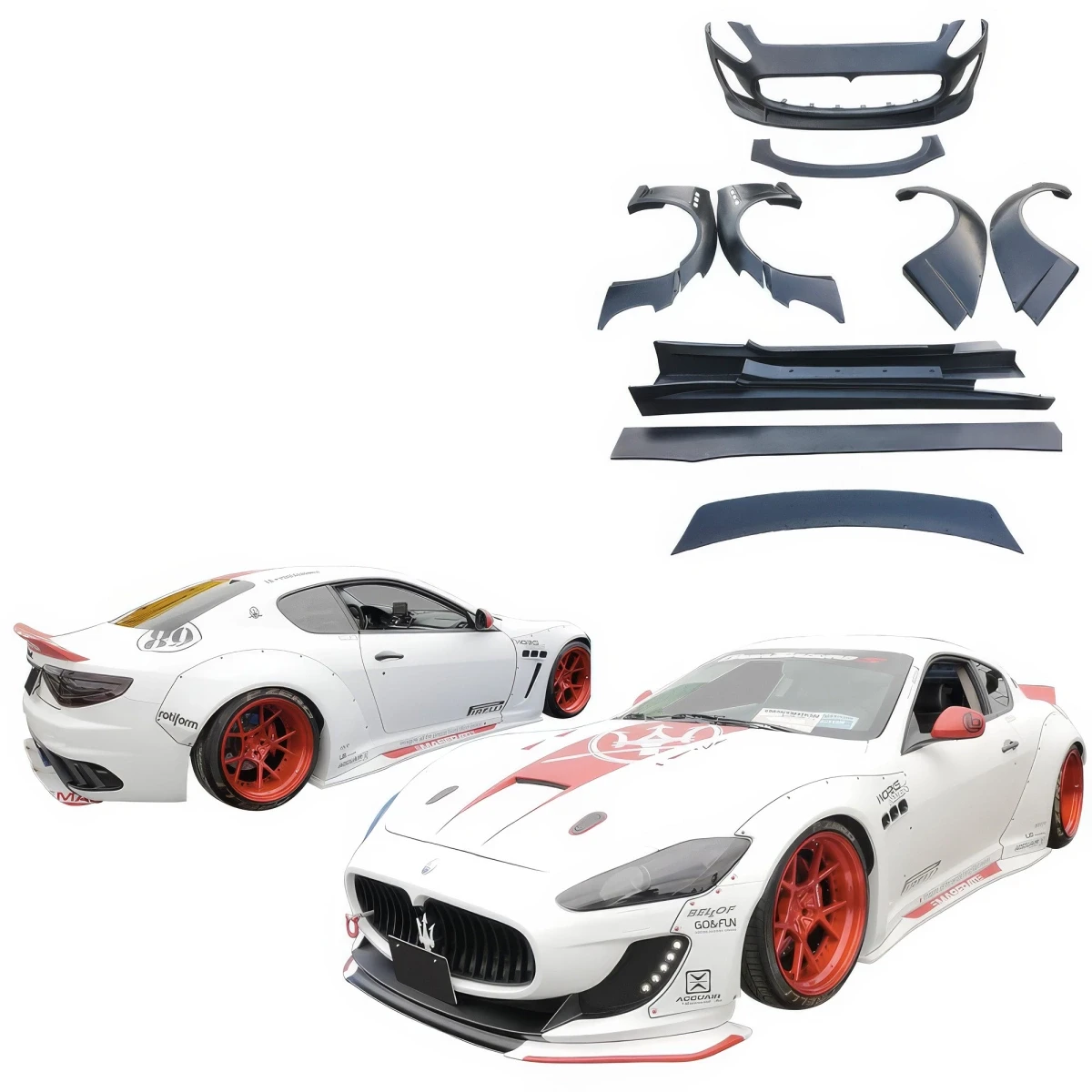 FRP LBPE Wide Body Kit /w Wing > Maserati GranTurismo 2008-2013 - 109151