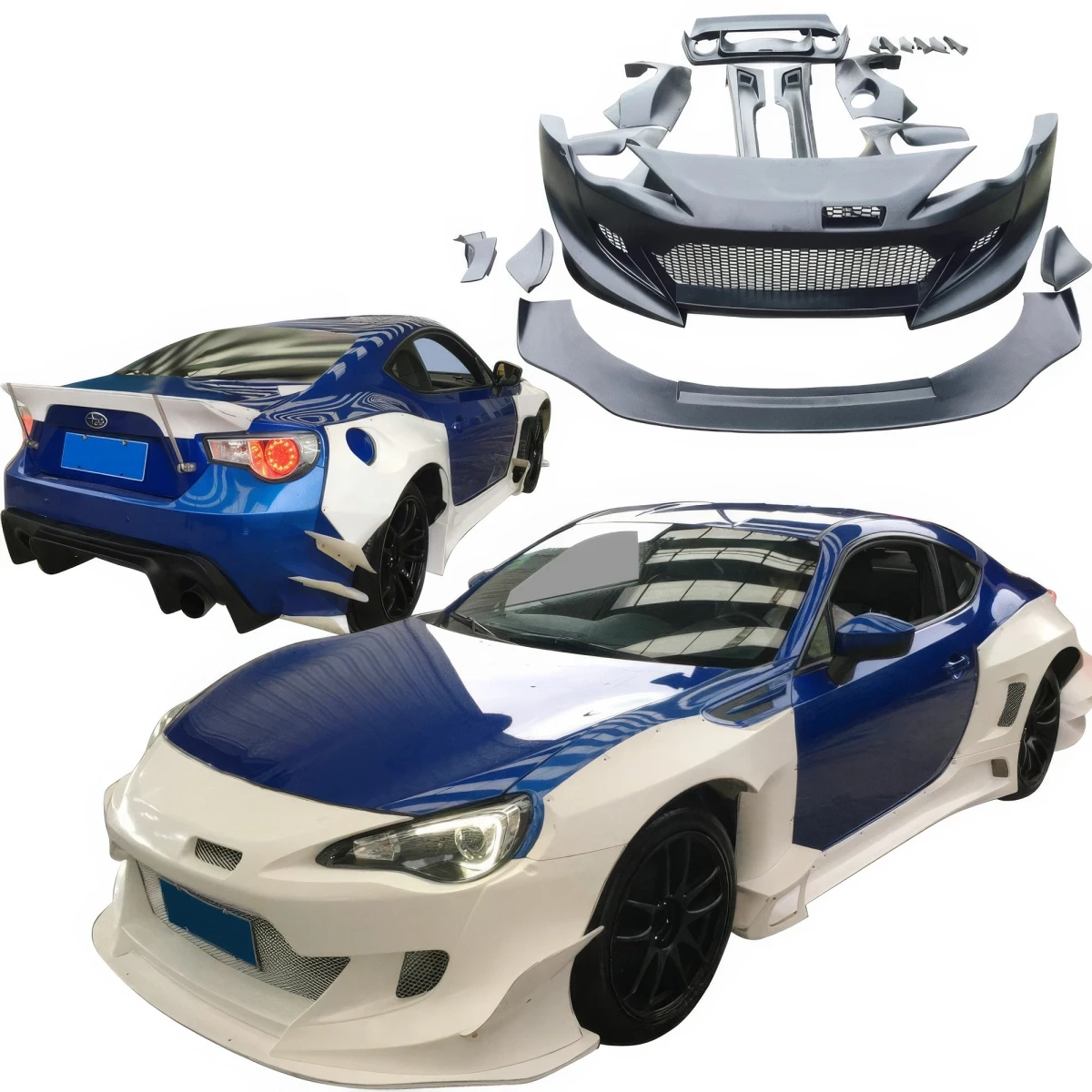 FRP TKYO v3 Wide Body Kit w Wing 18pc > Toyota 86 2017-2021 - 109186