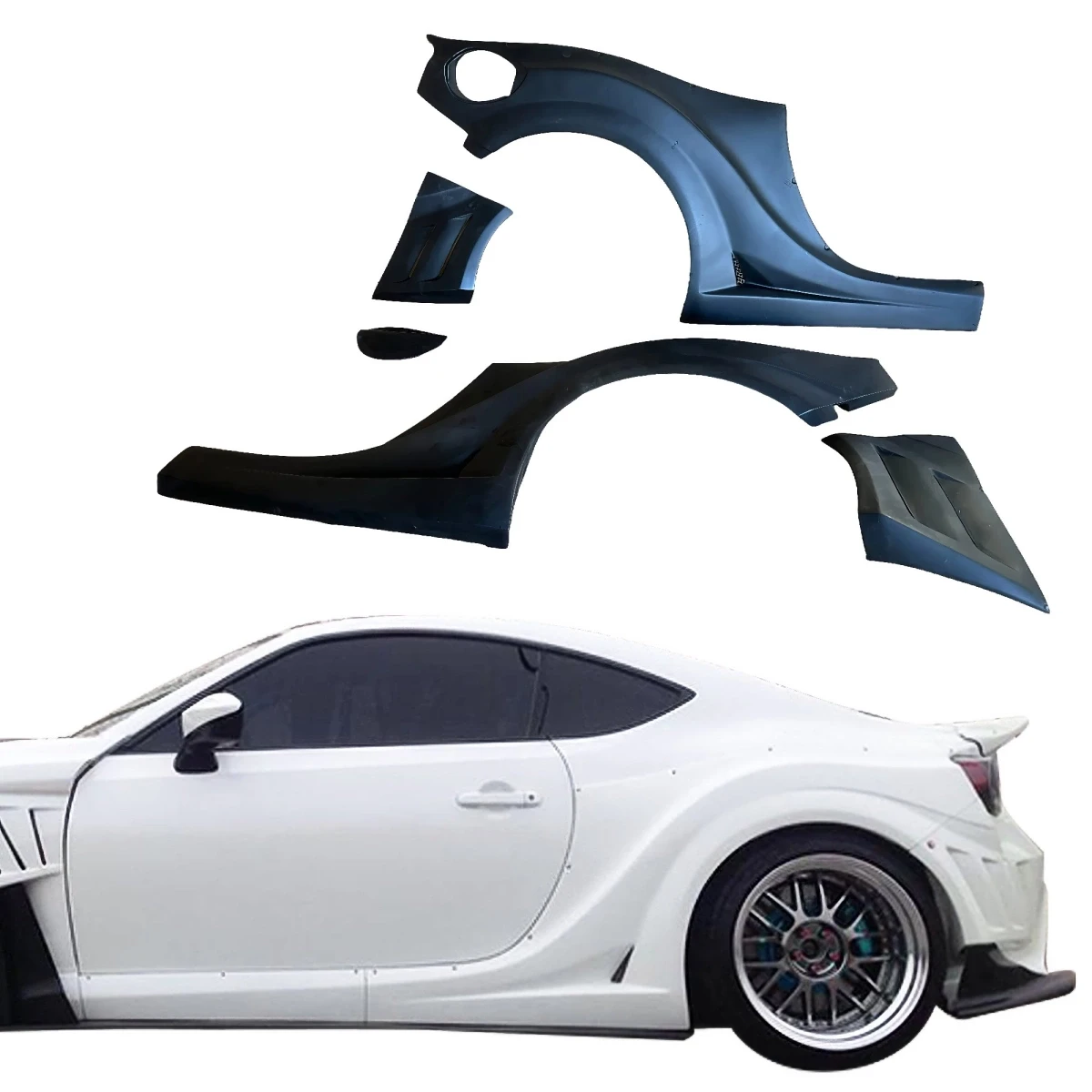 FRP VAR Wide Body Fenders (rear) 5pc 65mm > Subaru BRZ 2013-2021 - 109193