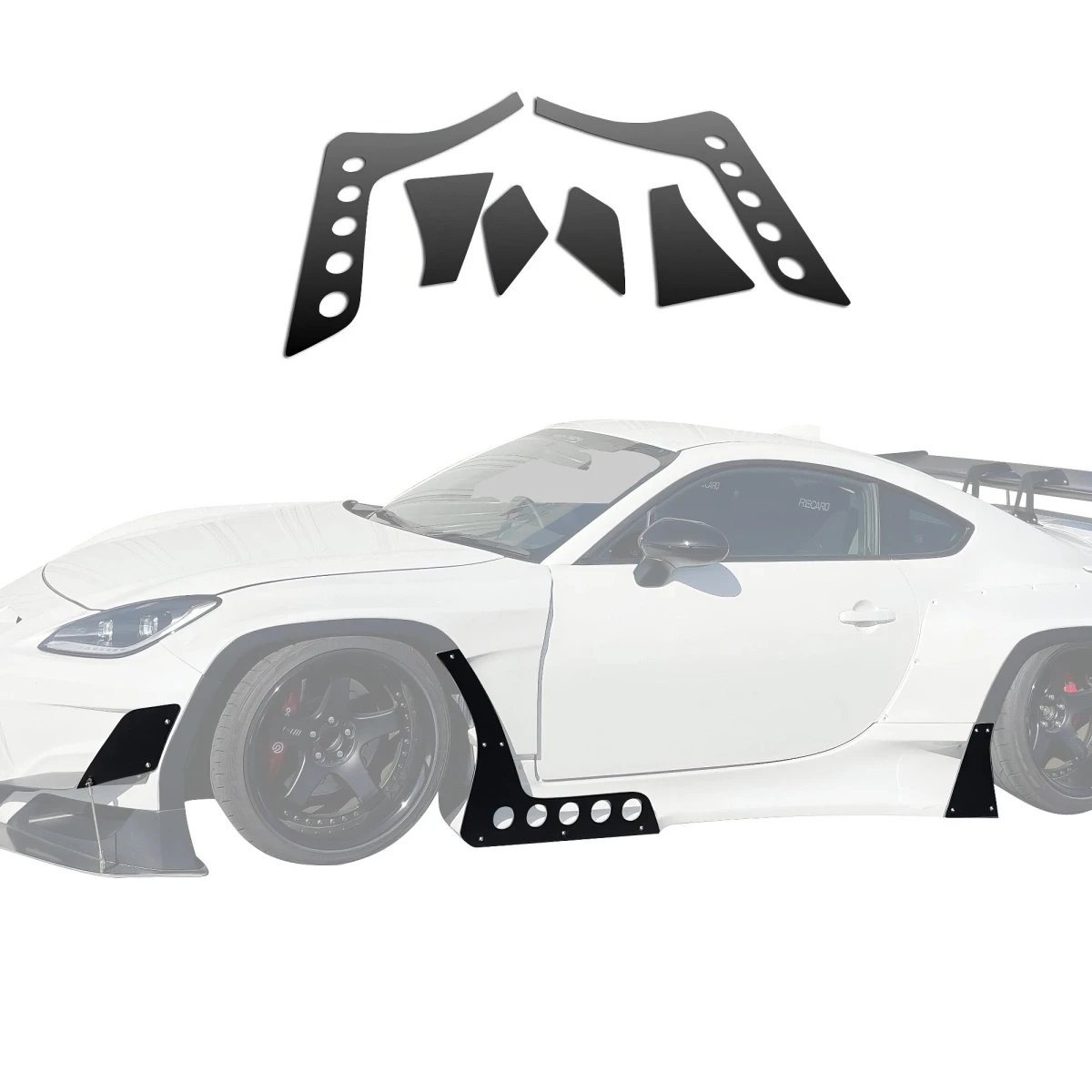 Plastic TKYO Wide Body Side Canards > Toyota GR86 2022-2026 - 109315