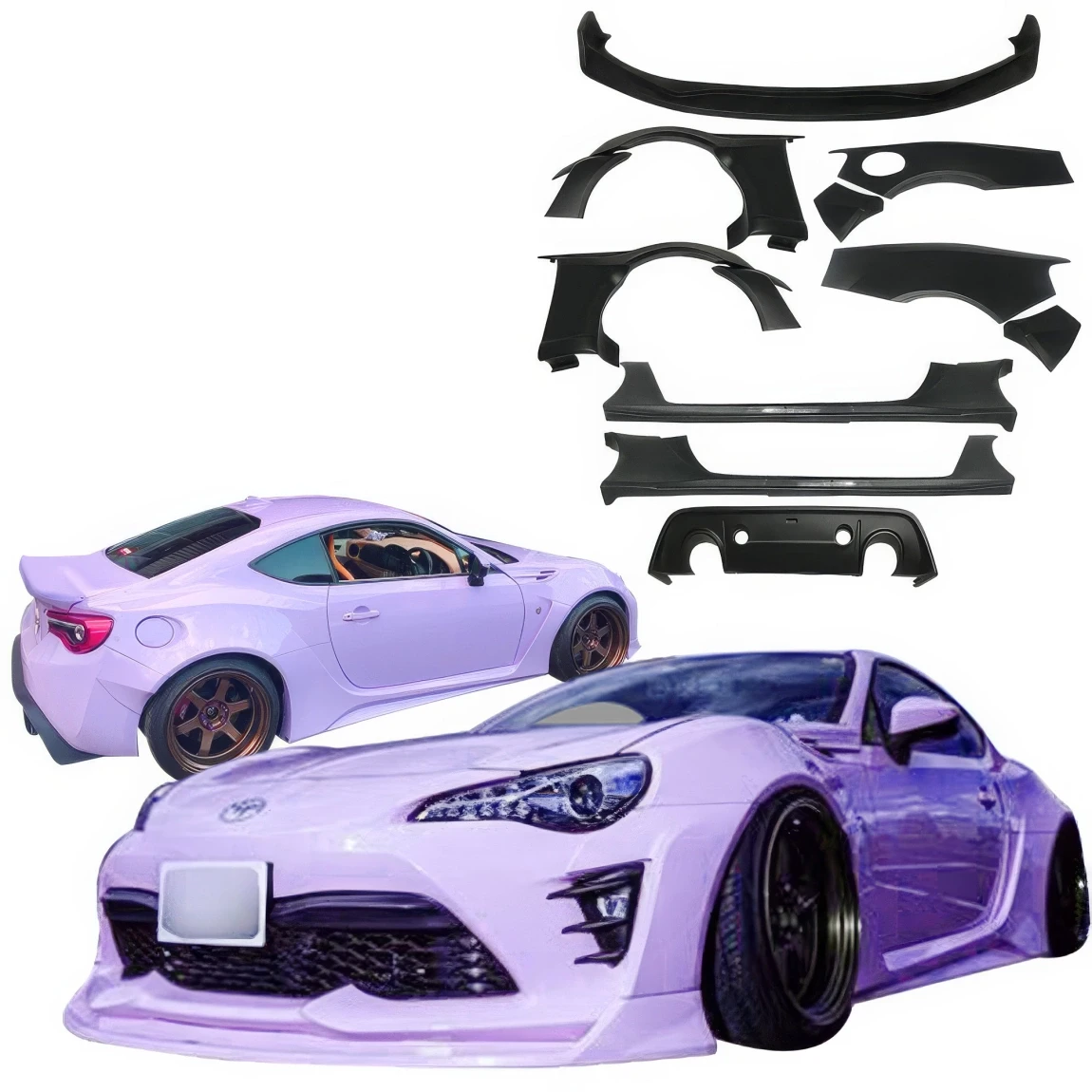 FRP AG T2 Wide Body Kit > Subaru BRZ 2013-2021 - 109359