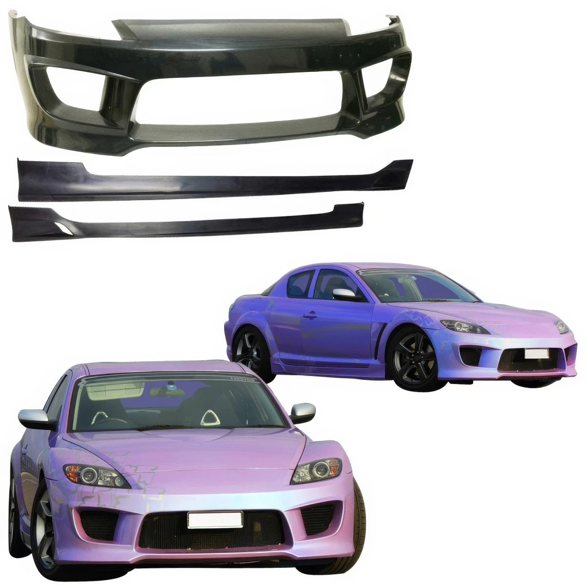 VSaero Urethane TSUN Body Kit 3pc for Mazda RX-8 (2004-2008)