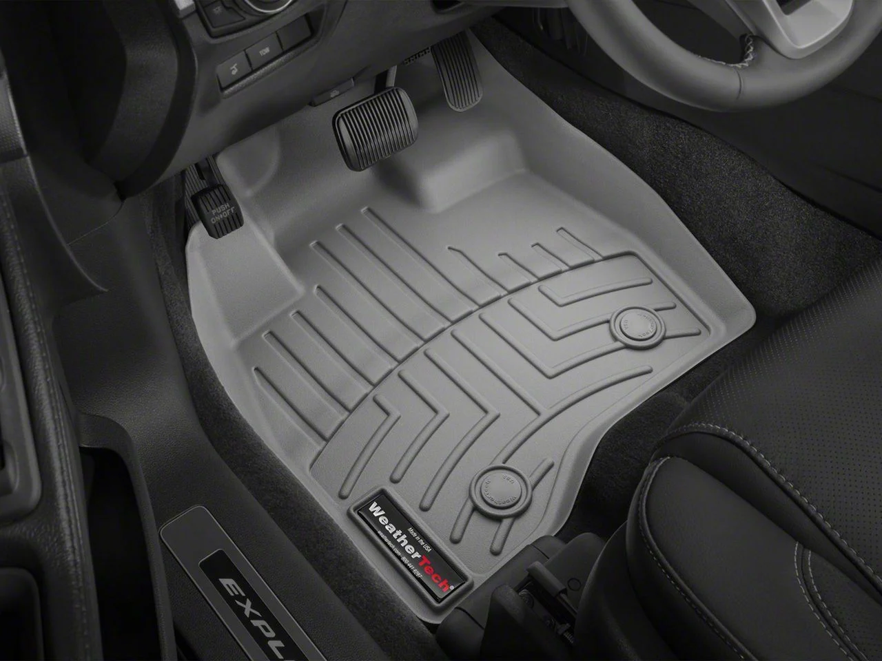 Weathertech DigitalFit Front Over the Hump and Rear Floor Liners with Underseat Coverage; Cocoa (14-18 Sierra 1500 Crew Cab)