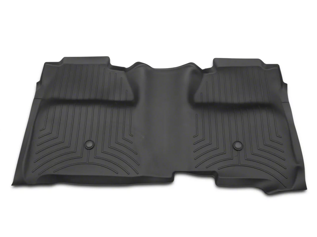 Weathertech DigitalFit Rear Floor Liner with Underseat Coverage; Black (14-18 Silverado 1500 Crew Cab)