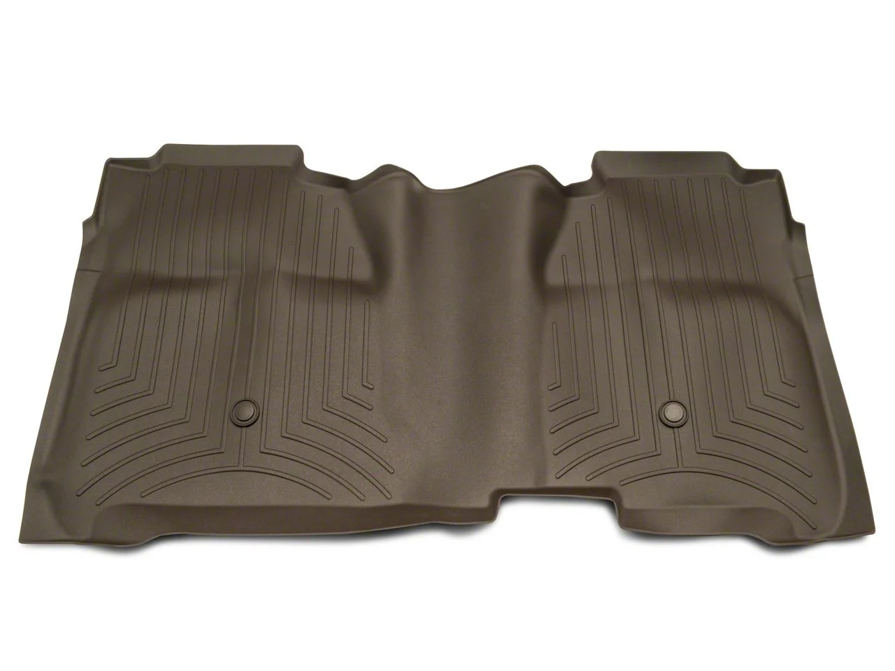 Weathertech DigitalFit Rear Floor Liner with Underseat Coverage; Cocoa (14-18 Silverado 1500 Crew Cab)