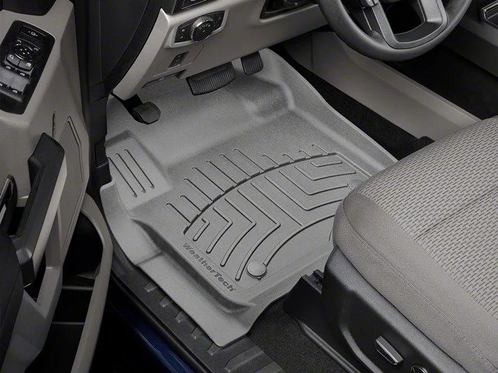 Weathertech Front Floor Liner HP; Gray (17-26 F-350 Super Duty SuperCab, SuperCrew)