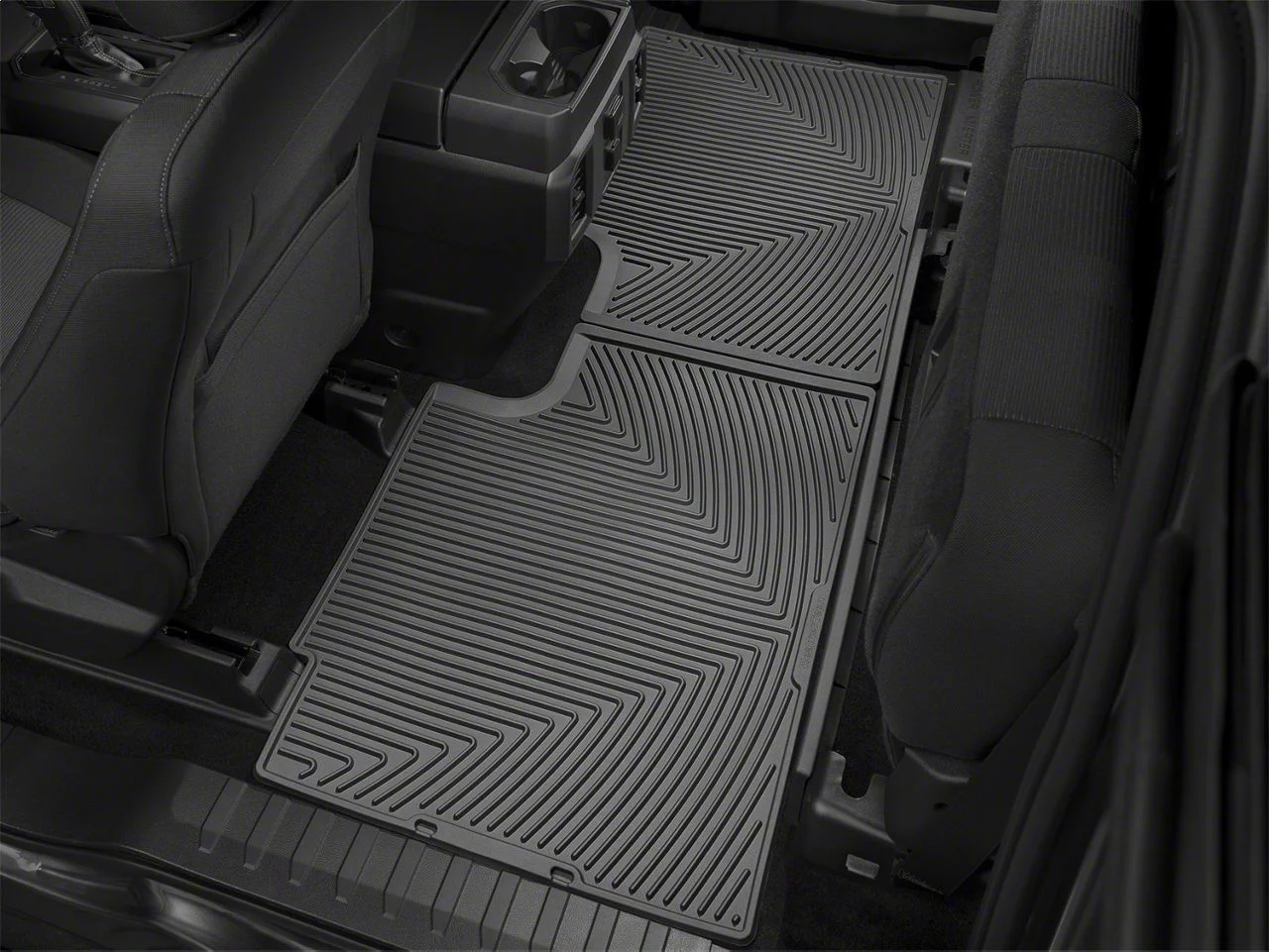 Weathertech All-Weather Rear Rubber Floor Mats; Black (17-26 F-350 Super Duty SuperCab)