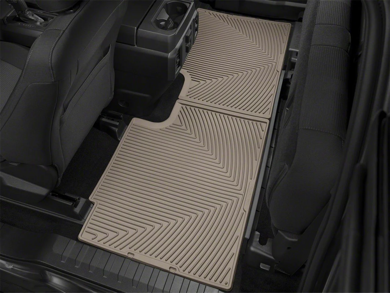 Weathertech All-Weather Rear Rubber Floor Mats; Tan (17-26 F-350 Super Duty SuperCab)