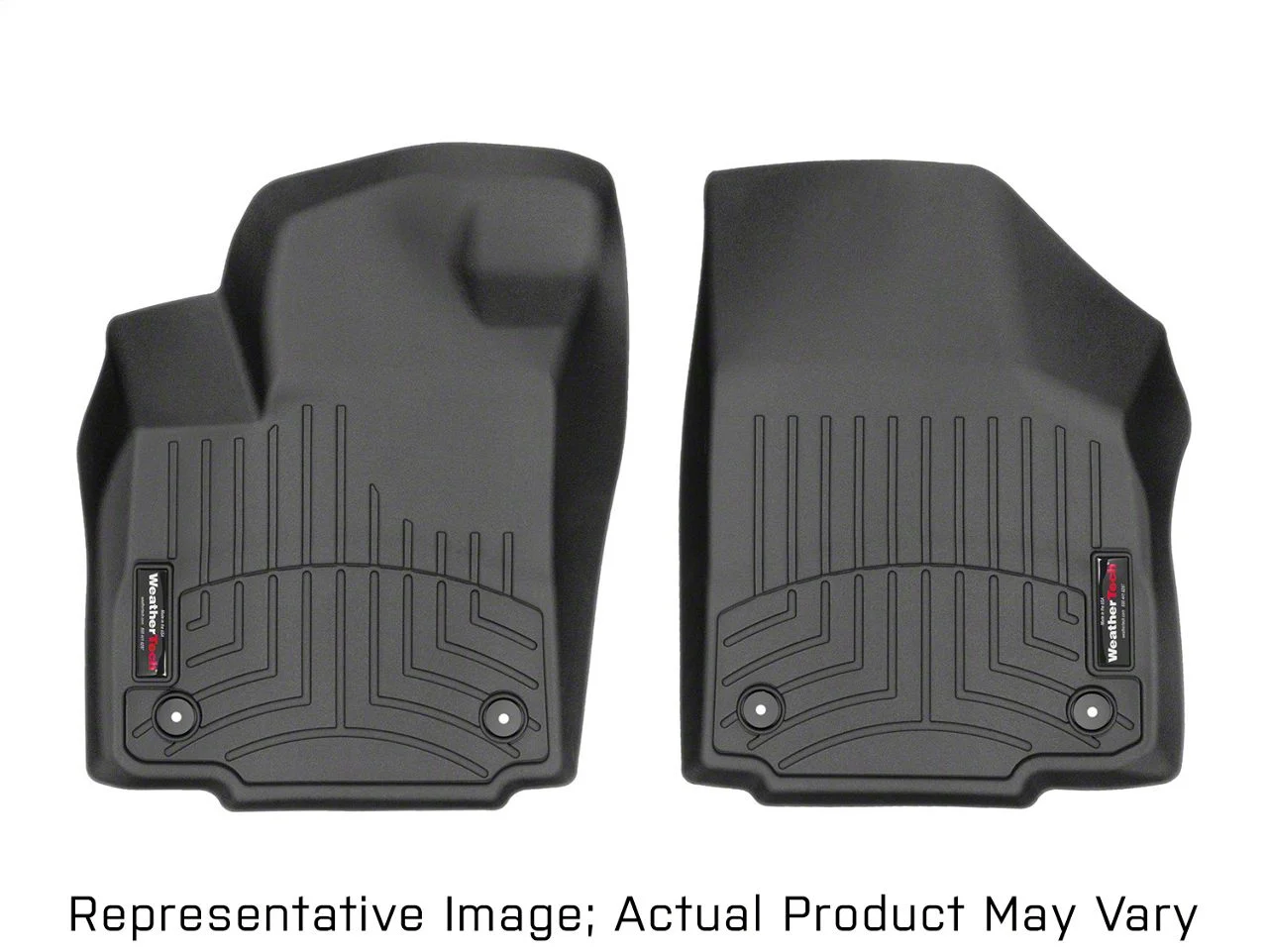 Weathertech DigitalFit Front Over the Hump Floor Liner; Black (17-22 F-350 Super Duty SuperCab, SuperCrew)