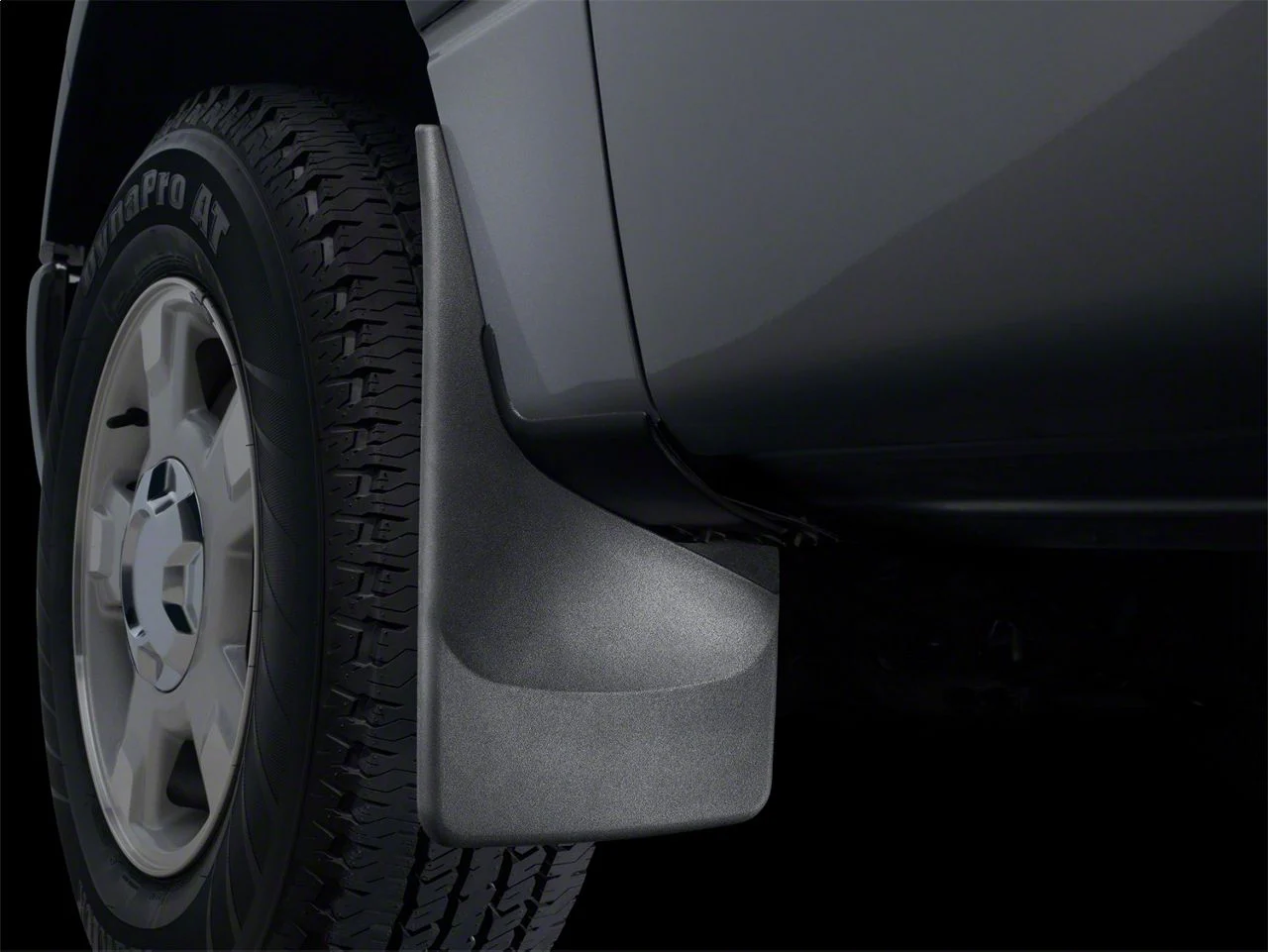 Weathertech No-Drill Mud Flaps; Front; Black (17-26 F-350 Super Duty)