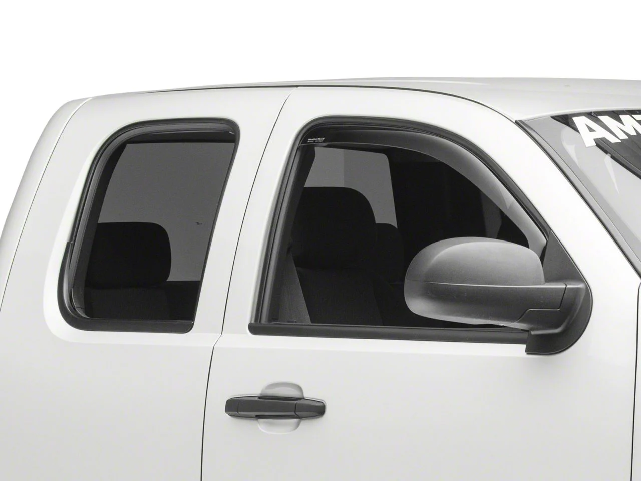 Weathertech Side Window Deflectors; Front; Dark Smoke (07-13 Silverado 1500)