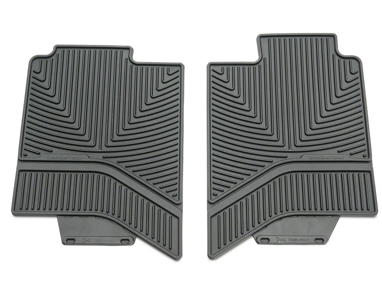 Weathertech All-Weather Rear Rubber Floor Mats; Black (02-18 RAM 1500 Quad Cab, Crew Cab)
