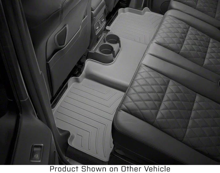Weathertech Rear Floor Liner HP; Gray (14-18 Sierra 1500 Double Cab)