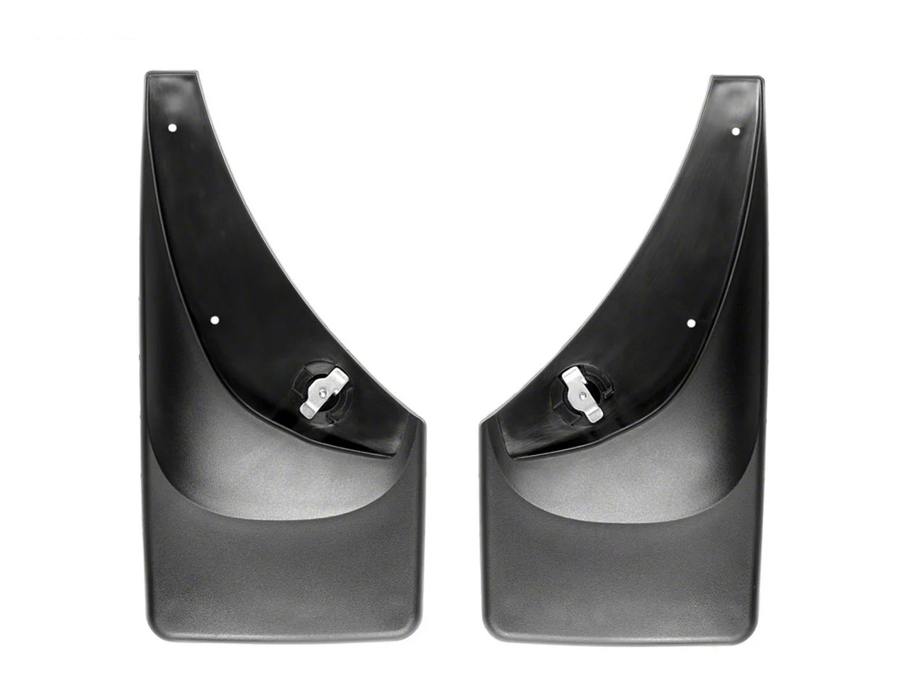 Weathertech No-Drill Mud Flaps; Rear; Black (01-06 Sierra 1500 w/o OE Fender Flares)
