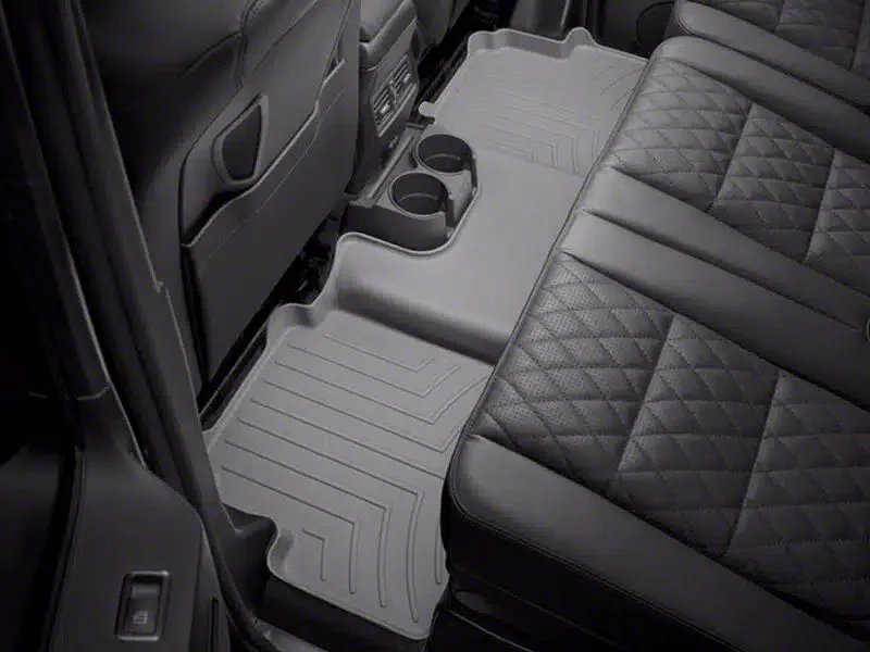 Weathertech Rear Floor Liner HP; Gray (19-26 Silverado 1500 Crew Cab w/ Front Bucket Seats & Rear Underseat Storage)