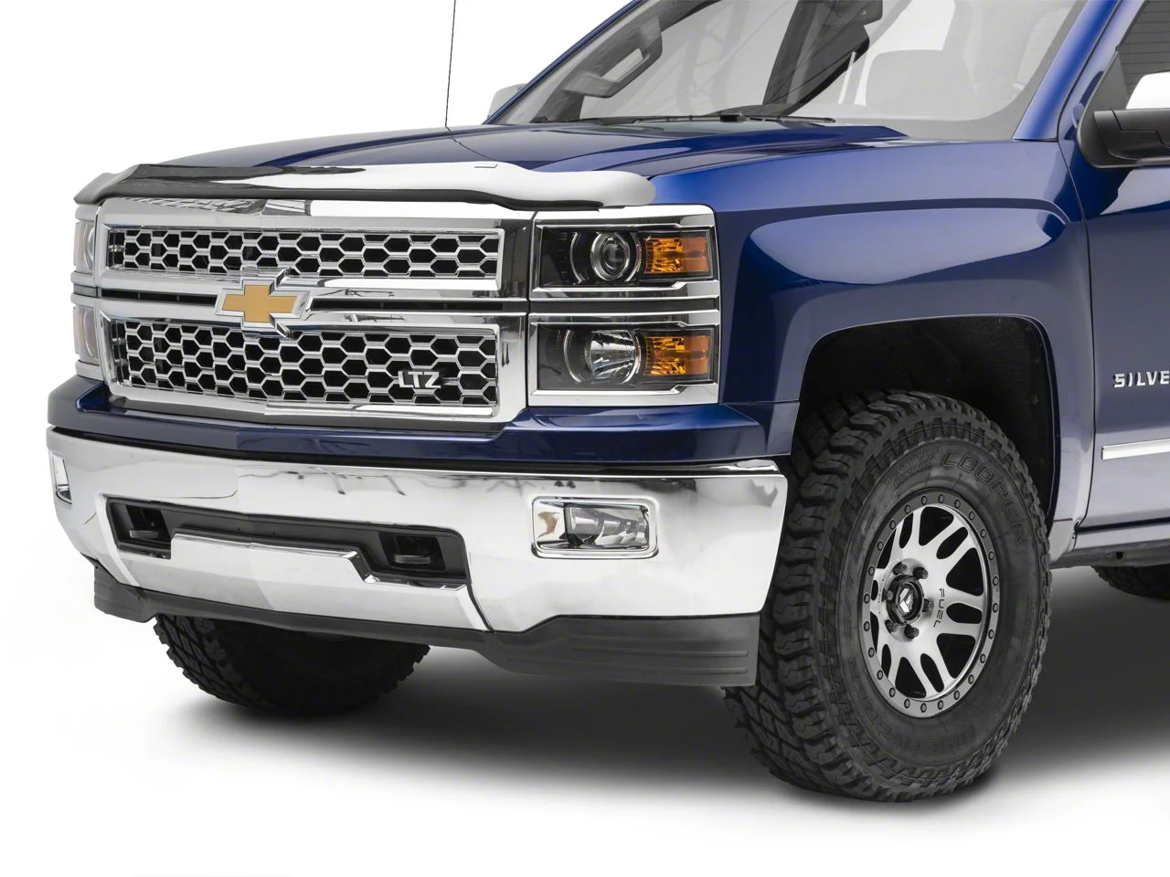 Weathertech Stone and Bug Deflector; Dark Smoke (14-15 Silverado 1500)