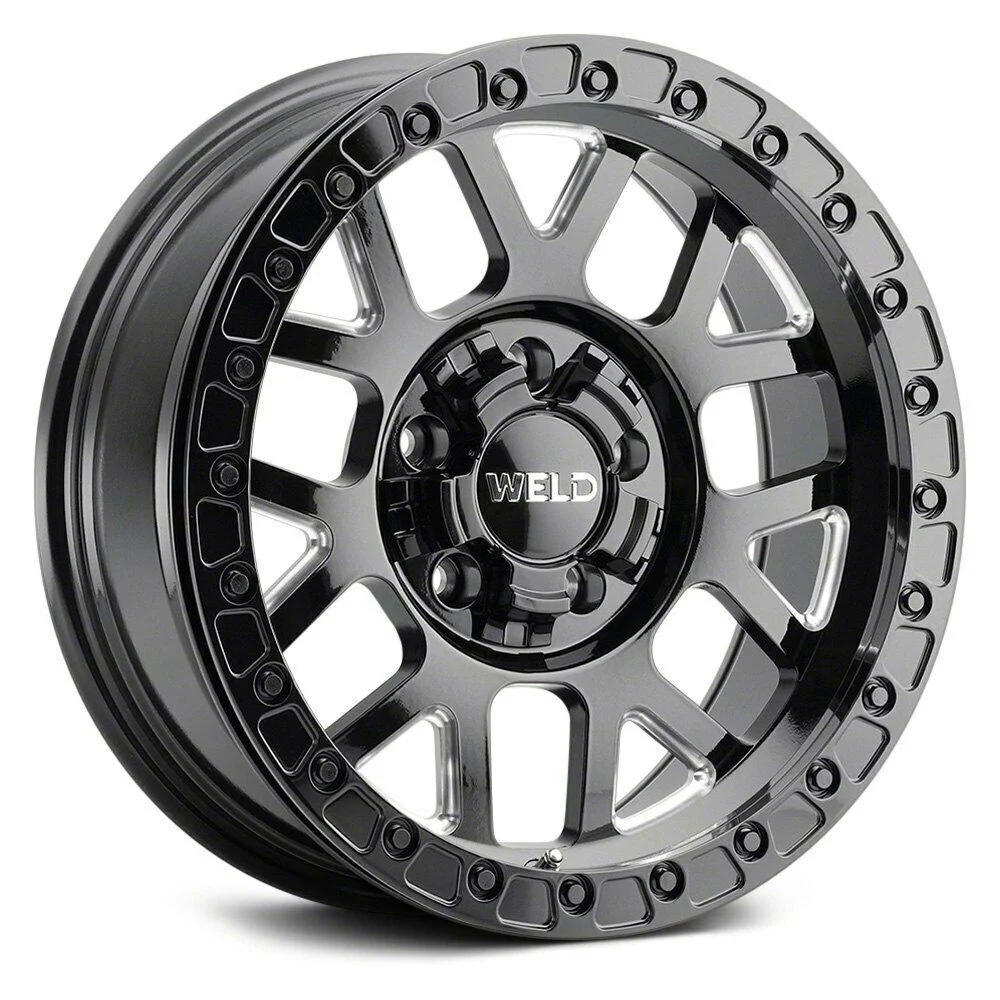 Weld Off-Road Cinch Gloss Black Milled 6-Lug Wheel; 20x12; -44mm Offset (04-08 F-150)