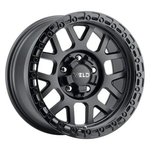 Weld Off-Road Cinch Satin Black with Gloss Black Ring 6-Lug Wheel; 20x10; -18mm Offset (04-08 F-150)