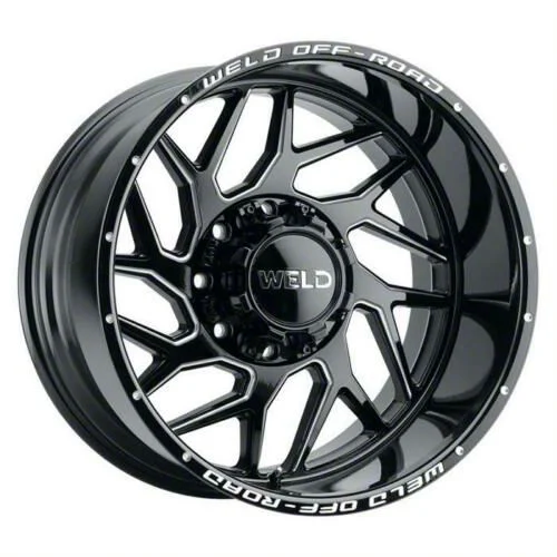 Weld Off-Road Fulcrum Gloss Black Milled 6-Lug Wheel; 20x10; 13mm Offset (07-13 Silverado 1500)