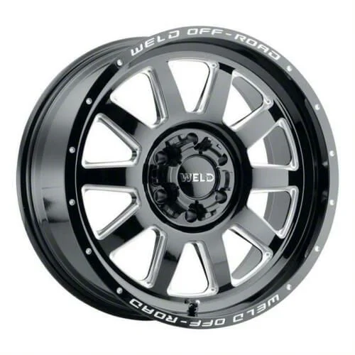Weld Off-Road Stealth Gloss Black Milled 6-Lug Wheel; 20x12; -44mm Offset (14-18 Silverado 1500)