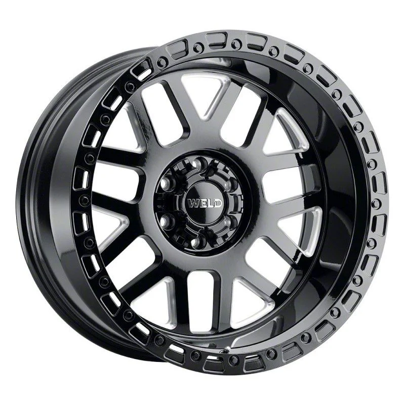Weld Off-Road Cinch Gloss Black Milled 6-Lug Wheel; 20x10; 13mm Offset (15-20 F-150)