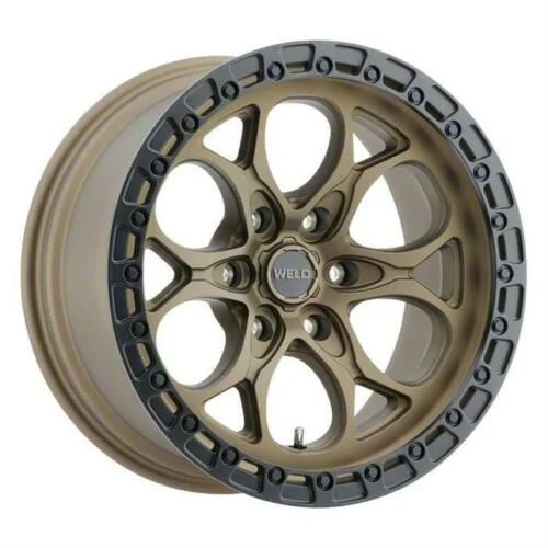 Weld Off-Road Ledge Six Satin Bronze with Satin Black Ring 6-Lug Wheel; 20x10; 13mm Offset (15-20 F-150)