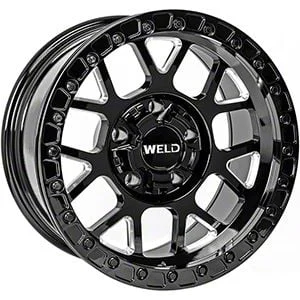 Weld Off-Road Cinch Beadlock Gloss Black Milled 6-Lug Wheel; 17x9; -12mm Offset (09-14 F-150)