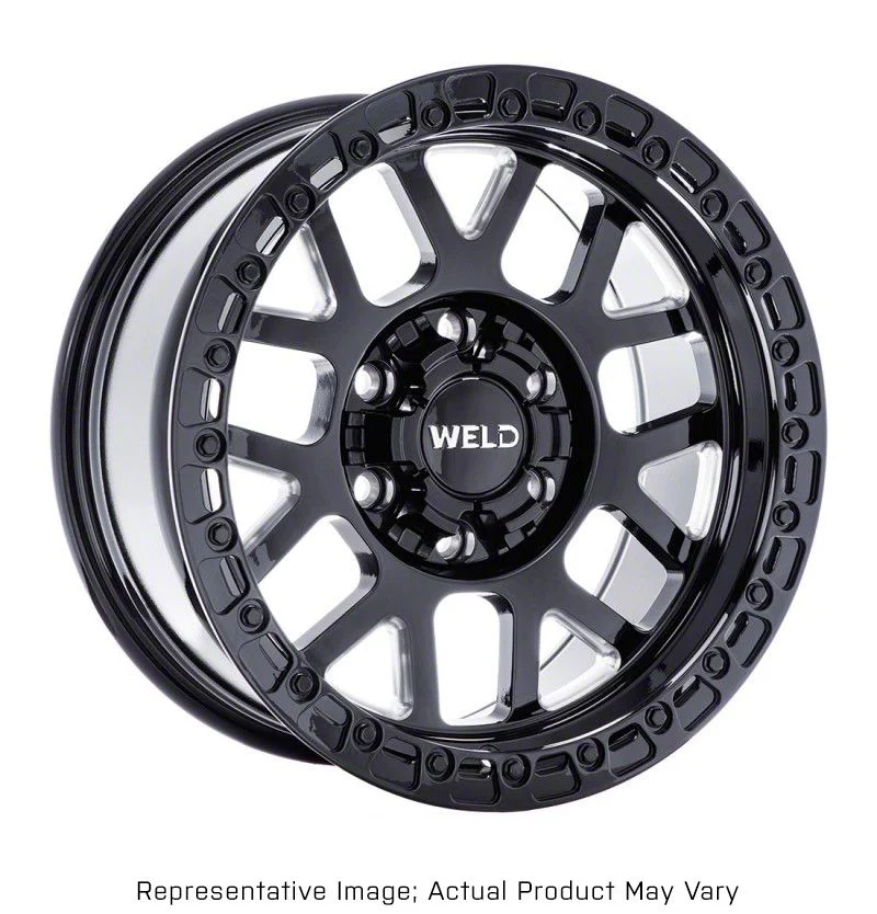 Weld Off-Road Cinch Satin Bronze with Satin Black Ring 6-Lug Wheel; 17x9; -12mm Offset (14-18 Sierra 1500)