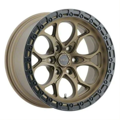 Weld Off-Road Ledge Six Satin Bronze with Satin Black Ring 6-Lug Wheel; 20x9; 0mm Offset (21-26 F-150)