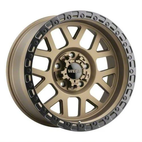 Weld Off-Road Cinch Satin Bronze with Satin Black Ring 6-Lug Wheel; 20x10; -18mm Offset (19-26 RAM 1500)