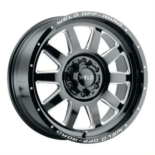 Weld Off-Road Stealth Gloss Black Milled 6-Lug Wheel; 20x9; 13mm Offset (19-26 RAM 1500)
